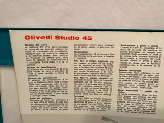 Máquina de escribir Olivetti Studio 45