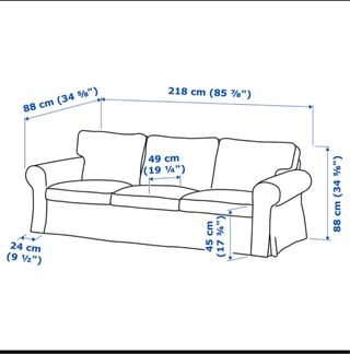 Sofá EKTORP beige 3 plazas IKEA