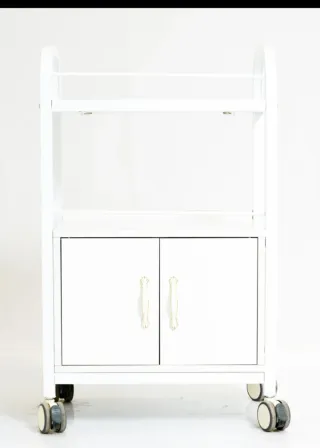 Carrito Auxiliar blanco , rosado y verde