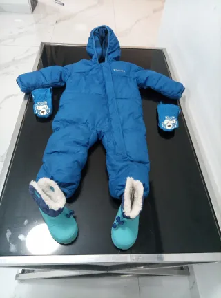 Mono Nieve Columbia Talla 12 + Botines talla 21