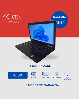 Dell E5540 | 8GB RAM | 128GB SSD | 6 Meses Garantí