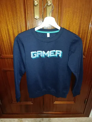 Sudadera niño Gamer azul marino Talla 11/12