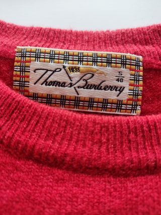 Jersey Thomas Burberry Lana Rojo Talla M
