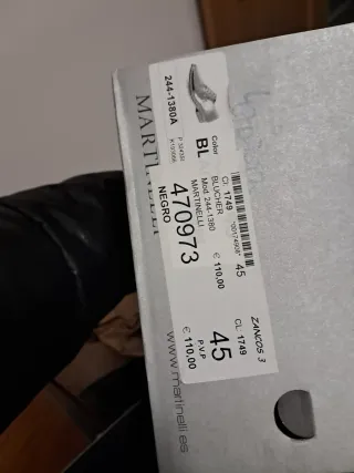 Zapatos Martinelli Hombre Talla 45 Negros Blucher