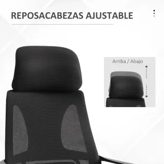 Silla de Oficina Negra Ajustable