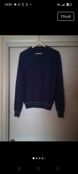 Maglioncino Calvin Klein viola e grigio