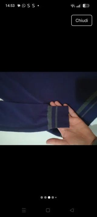 Maglioncino Calvin Klein viola e grigio