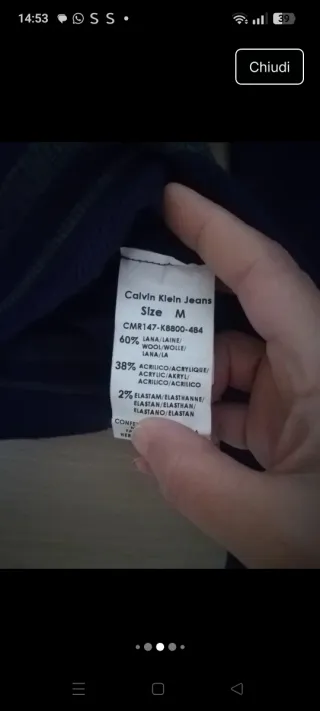 Maglioncino Calvin Klein viola e grigio