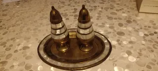 Set Pepe Sale Vintage Ottone Madreperla