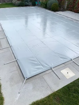 Lona Piscina 7x3m Gris Polyester