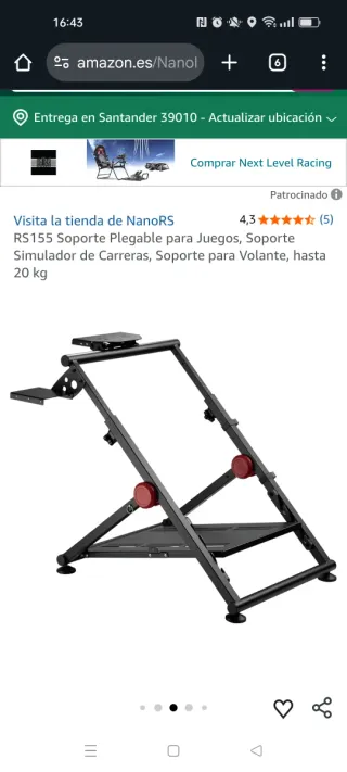 Soporte Gaming NanoRS Plegable