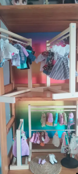 Percheros Ropa Muñecas de 30 cm tipo Blythe,Barbie