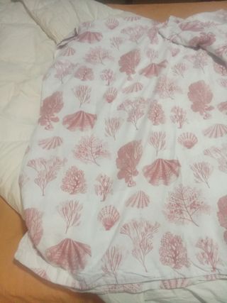 Edredón plumón matrimonial blanco