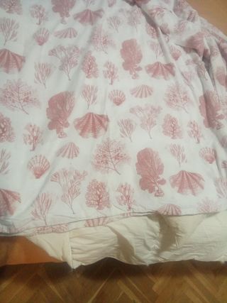 Edredón plumón matrimonial blanco