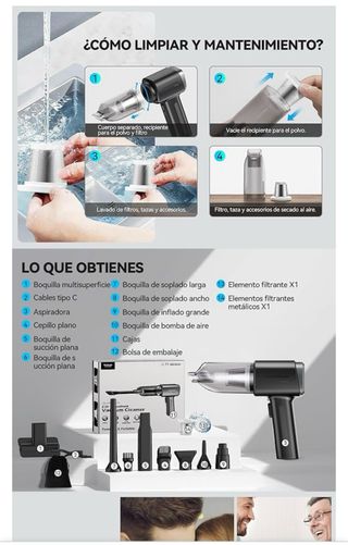 Aspiradora de mano 2 en 1 Profession