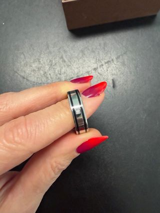 Anillo Rebecca Hombre Negro/Plata