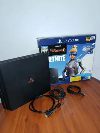 PS4 Pro 1TB Fortnite + 7 Juegos + 2mandos