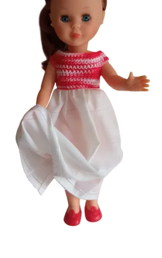 Vestido y zapatos antiguos botón. Nancy colección