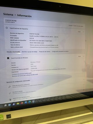 PC Todo en Uno Toshiba Plata/Blanco