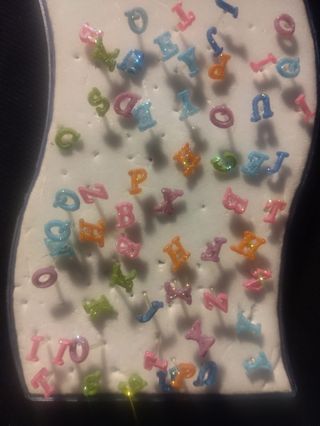 Orecchini lettere alfabeto glitter