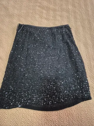 Falda Pull&Bear lentejuelas negra