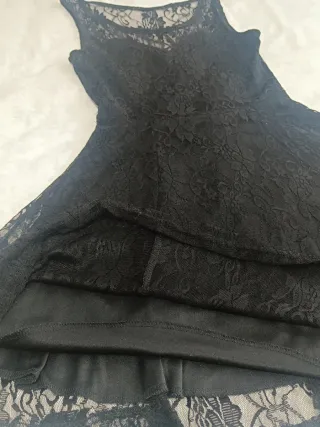 Vestido de fiesta encaje negro