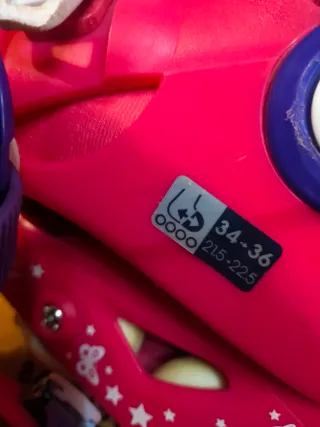 2 Pares Patines en Línea Niña Rosa/morado