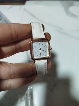 Reloj Tank Lady 25mm Blanco y Dorado