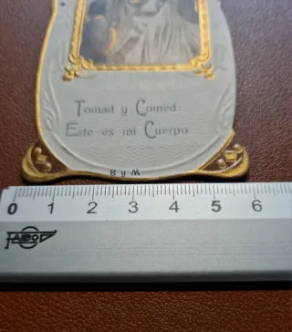 Estampa religiosa, recuerdo Primera Comunión 1921