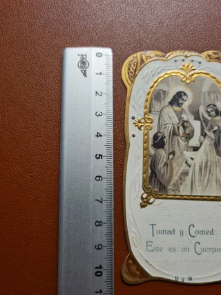 Estampa religiosa, recuerdo Primera Comunión 1921