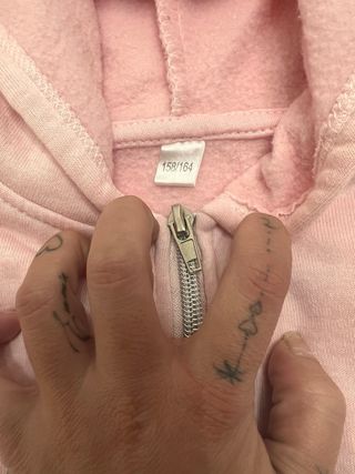 Chaqueta rosa con cremallera