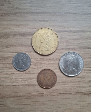 Lotto di monete antiche USA e Canada