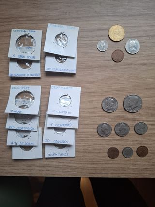 Lotto di monete antiche USA e Canada