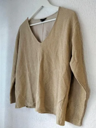 Blusita fiesta dorada talla única