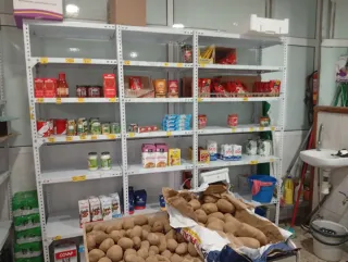 Estantería Metálica Gris y Blanca