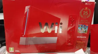 Nintendo Wii Roja Edición Mario 25 Aniversario