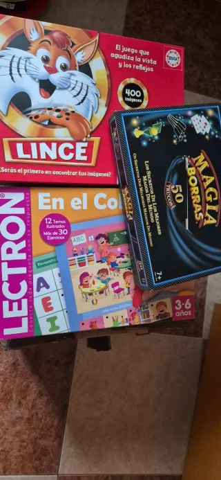 Lote Juegos Mesa: Lince, Magia Borras, Lectron