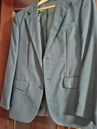 Chaqueta de traje gris hombre