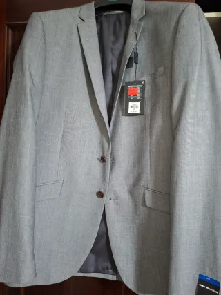 Chaqueta de traje gris hombre