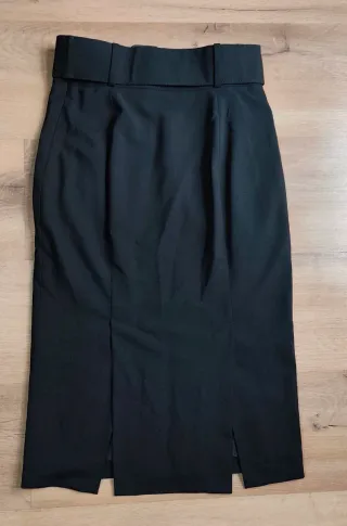 Falda Massimo Dutti Negra Talla S