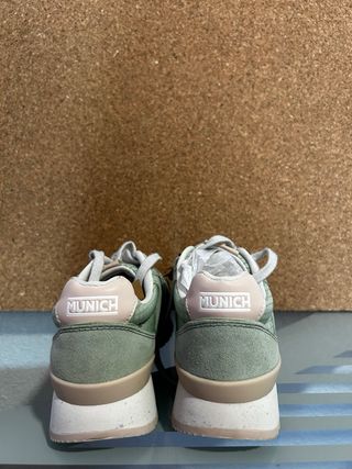 Zapatillas Munich Dash Sky 21 Verde Menta y Rosa