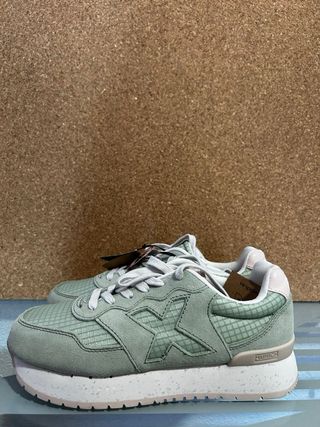 Zapatillas Munich Dash Sky 21 Verde Menta y Rosa