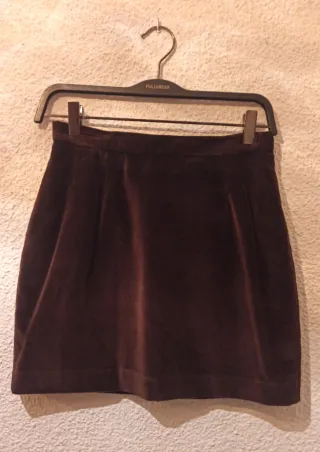 Traje pata de gallo y terciopelo Marrón mujer