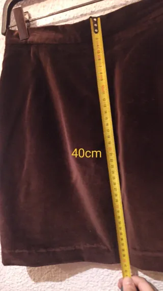 Traje pata de gallo y terciopelo Marrón mujer