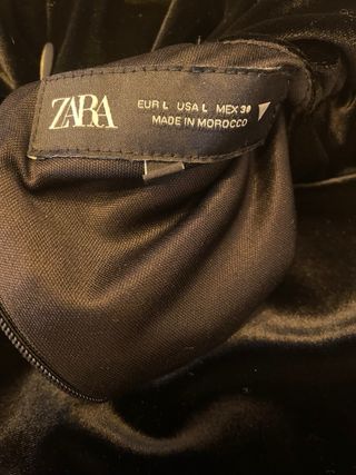 Vestido Zara Terciopelo con Hombreras