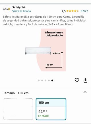 Barrera de Cama Safety 1st 150 cm