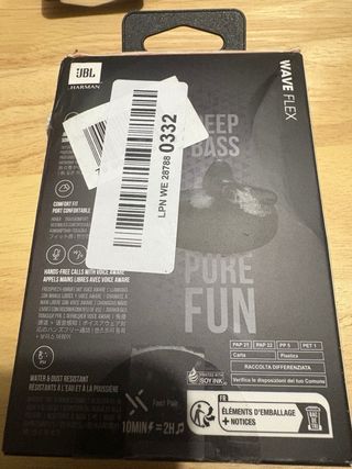 Auriculares Inalámbricos JBL Wave Flex Negros