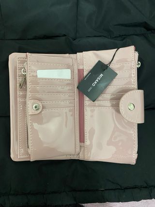 Monedero Misako rosa/beige
