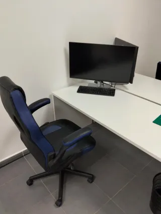 6× Silla Gaming Racing Negra y Azul