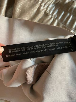 Falda champán metalizada